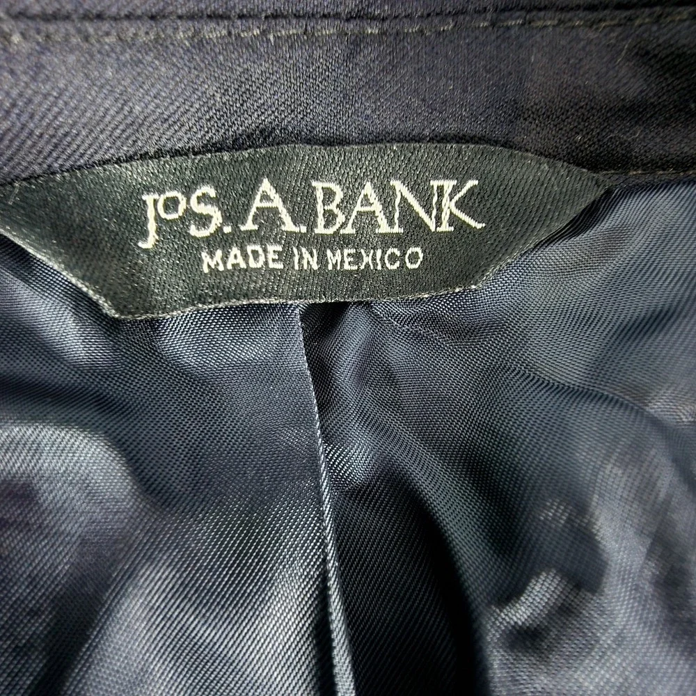 Jos A Bank Gordon Navy Blue Wool‎ Blazer Sport Coat Jacket Mens 44S